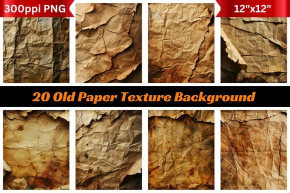 20 Old Paper Texture Backgrounds: Instant Vintage Charm