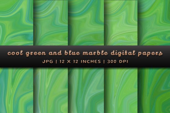 Bring Serenity to Your Projects with Cool Green and Blue Marble Backgrounds