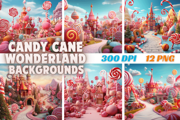 Candy Cane Wonderland Backgrounds: Festive Design Magic