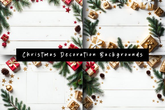 Christmas Decorative Wooden Backgrounds: Rustic Charm for Your Designs