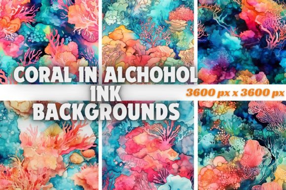 Coral in Alcohol Ink Backgrounds: A Deep Dive into Digital Artistry