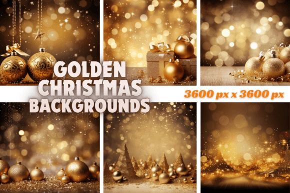 Elevate Your Holiday Projects with Golden Christmas Backgrounds