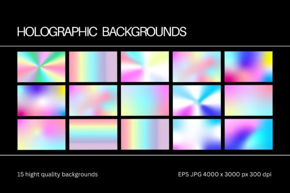 Elevate Your Projects with a Holographic Backgrounds Bundle