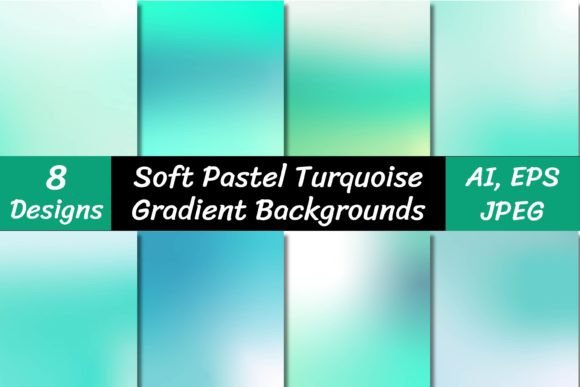 Elevate Your Projects with Pastel Turquoise Gradient Backgrounds