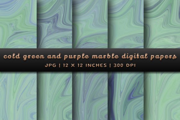 Exploring the Allure of Cold Green and Purple Marble Backgrounds