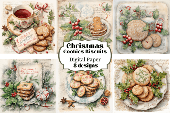 Festive Textures: 9 Christmas Cookie Backgrounds for Your Holiday Crafts
