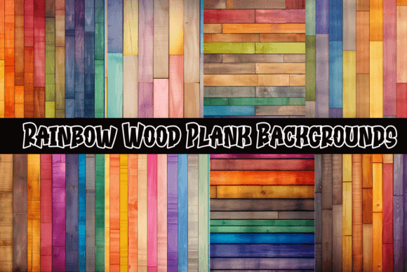 Infuse Joy Into Your Projects with Rainbow Wood Plank Backgrounds