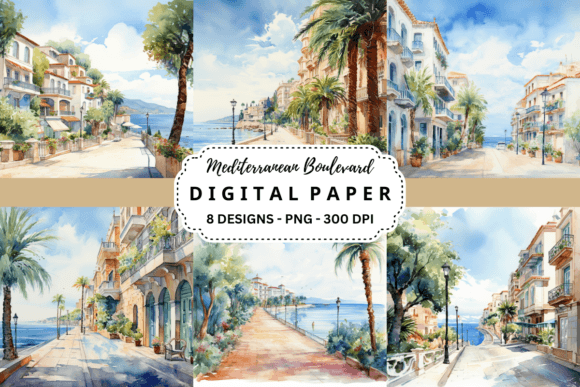 Mediterranean Boulevard Backgrounds: A Designer's Escape