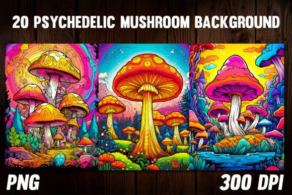 Psychedelic Mushroom Backgrounds 4: A Designer's Guide