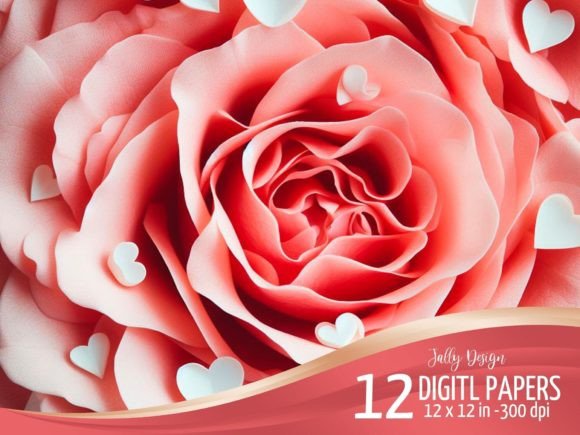 Stunning Roses with White Hearts Backgrounds for Your Projects