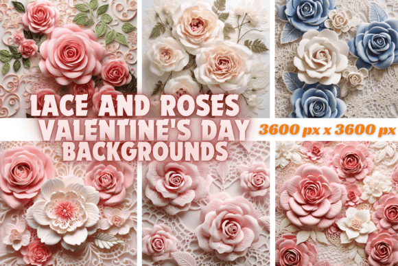 The Art of Romance: Elevating Projects with Lace and Roses Backgrounds
