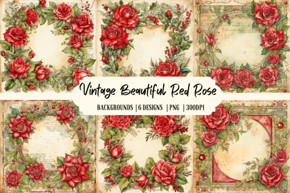 Timeless Beauty: Using Vintage Red Rose Backgrounds in Your Projects