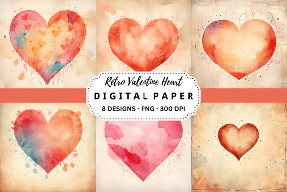 Timeless Romance: Retro Valentine Heart Backgrounds for Your Projects