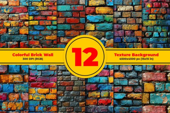 Unleash Your Creativity with Colorful Brick Wall Texture Backgrounds