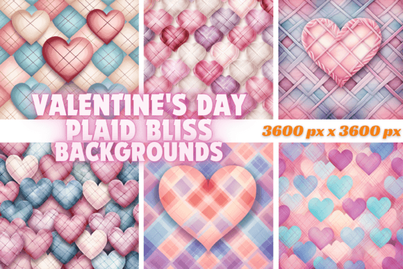 Valentine's Day Plaid Bliss Backgrounds: A Designer's Cozy Toolkit