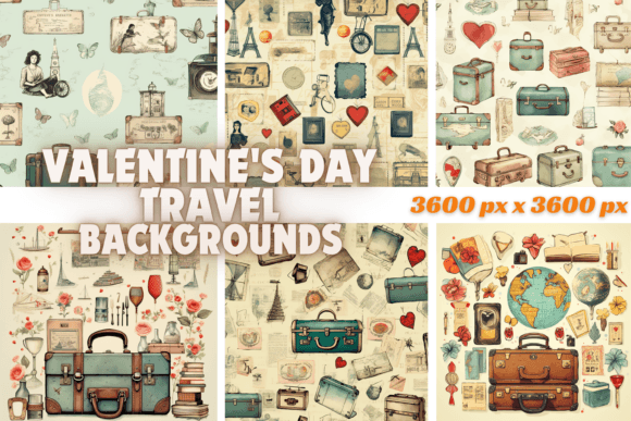 Valentine's Day Travel Backgrounds: A Journey of Love in Design