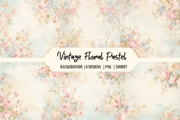 Vintage Floral Pastel Backgrounds: Soft Charm for Modern Projects