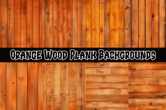 Warm Up Your Designs with Orange Wood Plank Backgrounds