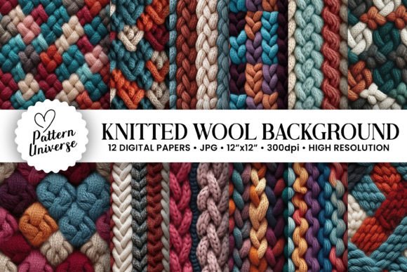 Warmth and Authenticity: Using Knitted Wool Texture Backgrounds